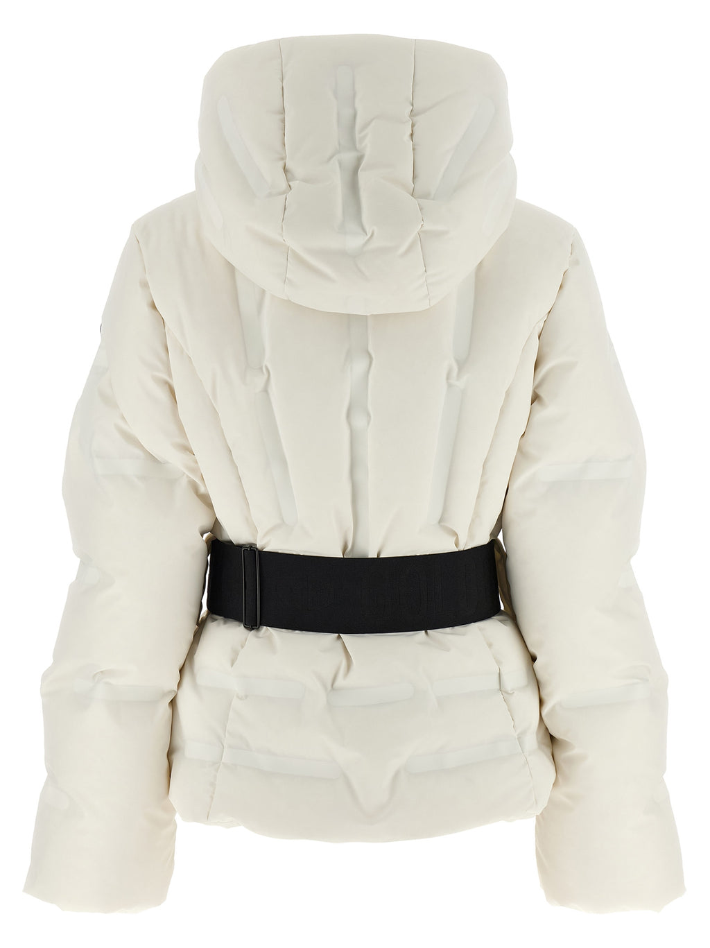 White Polyester Full-Length Jacket