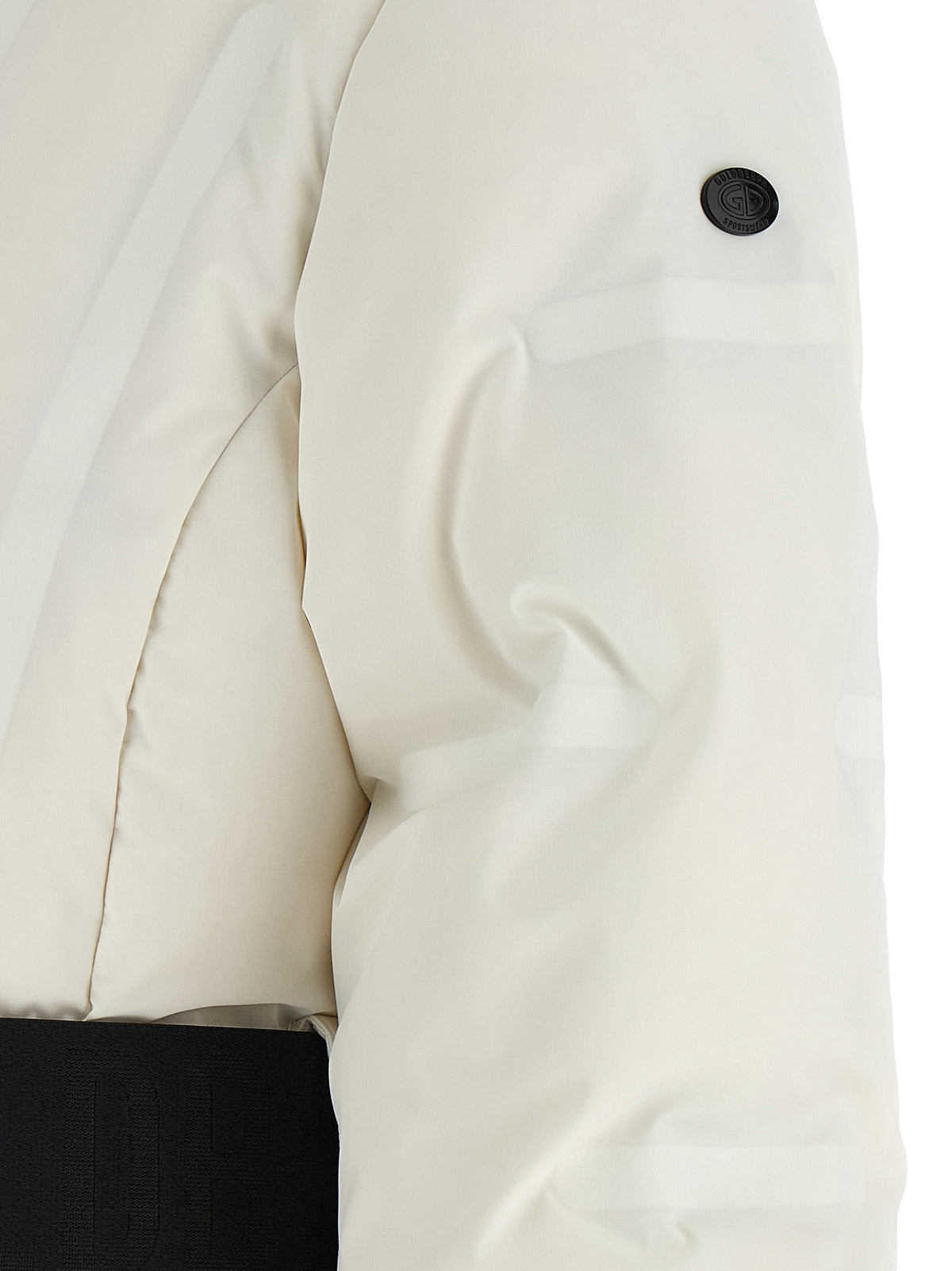 White Polyester Full-Length Jacket