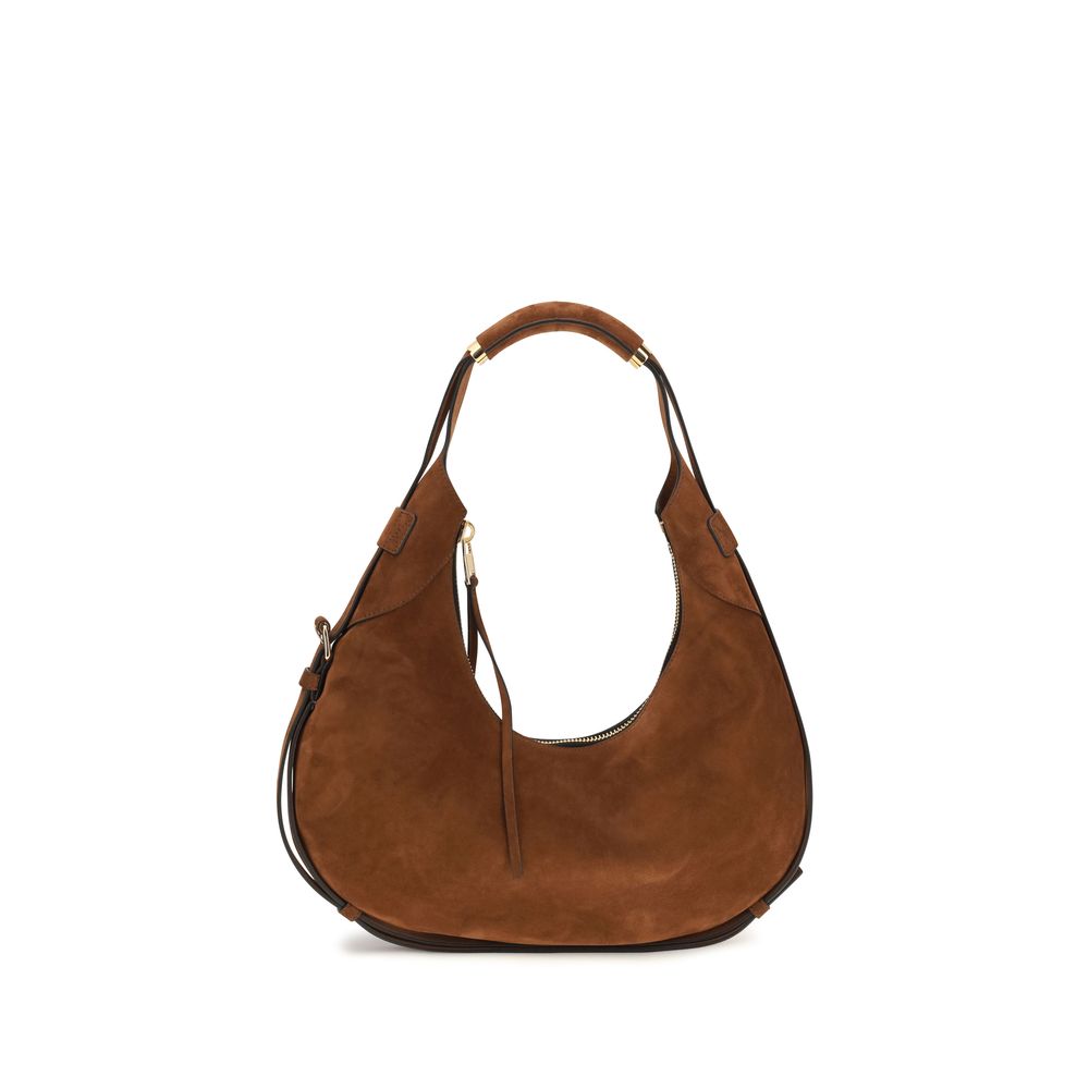 Brown Suede Leather Shoulder Bag