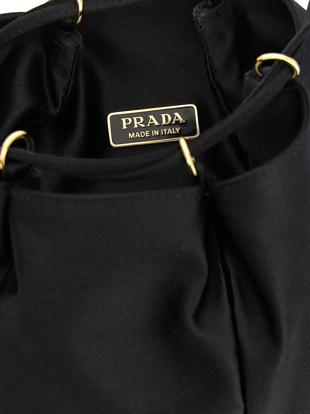 Black Viscose Shoulder Bag