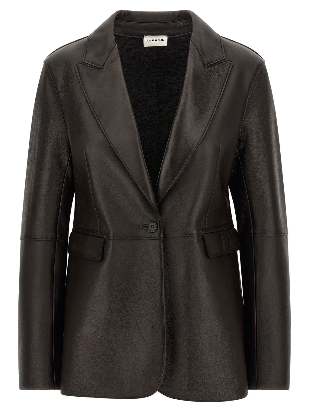 Black Lamb Leather Blazer