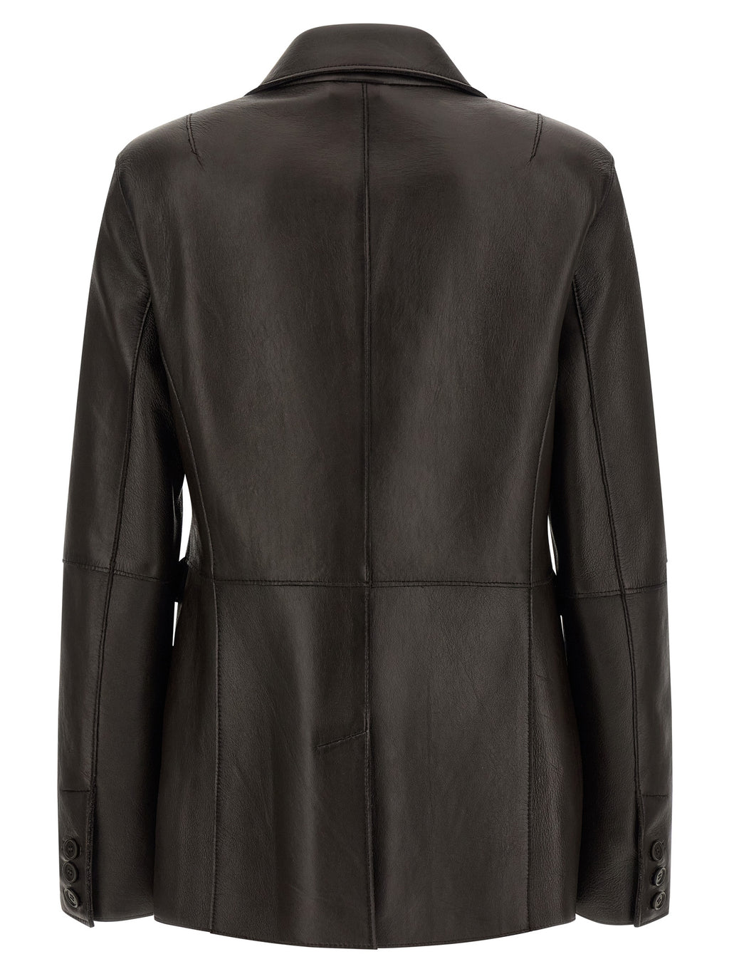 Black Lamb Leather Blazer