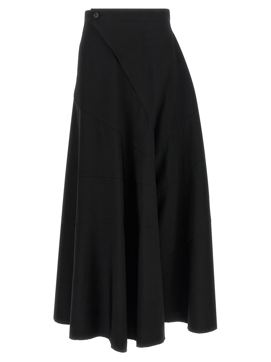 Black Wool Flared Pants