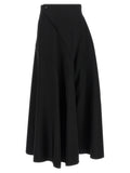 Black Wool Flared Pants