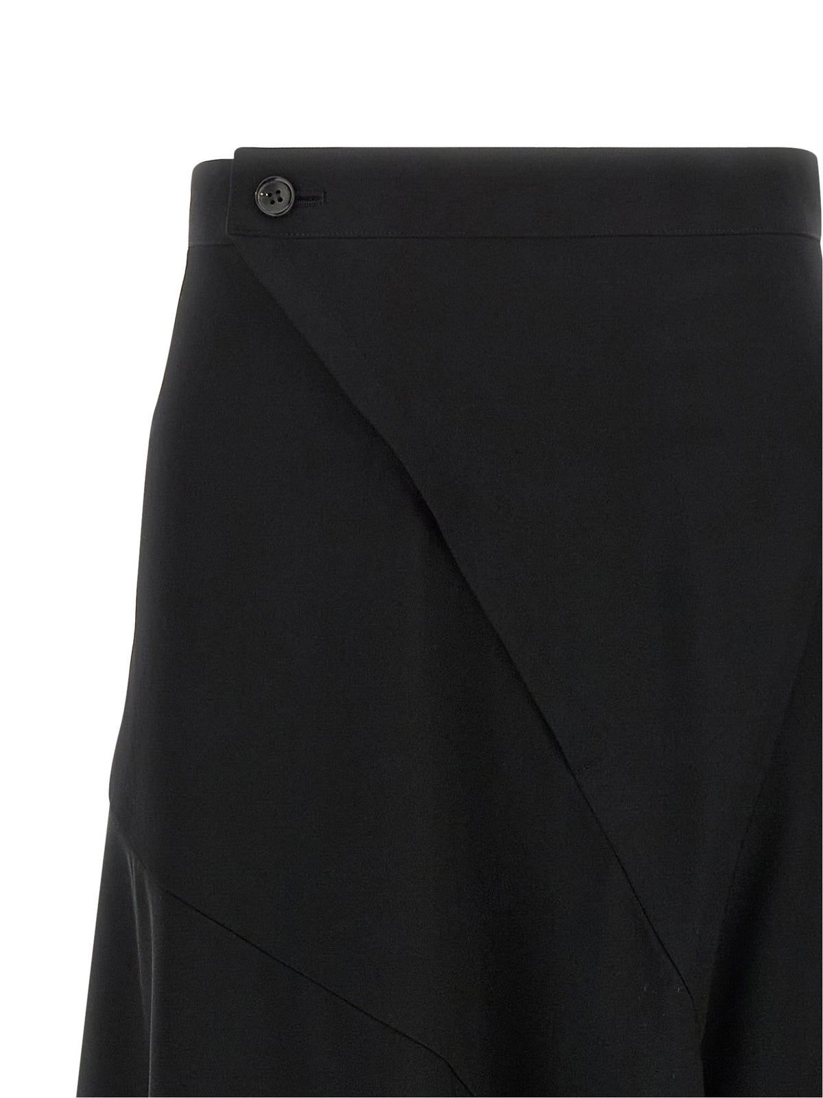 Black Wool Flared Pants