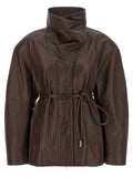 Brown Lamb Leather Leather Jacket