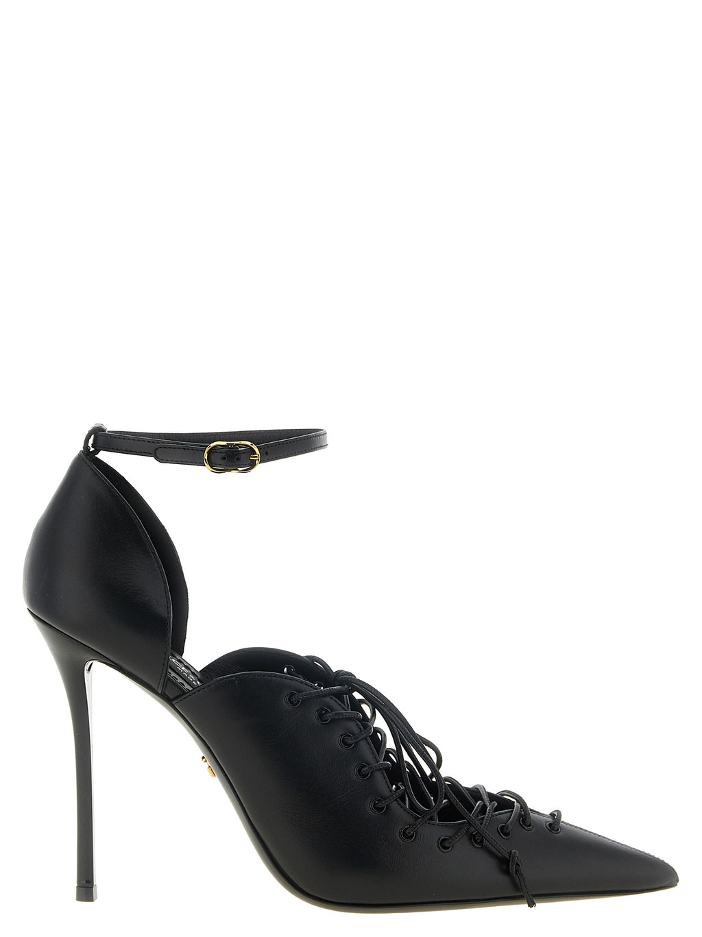 Black Calfskin High Heel Pumps