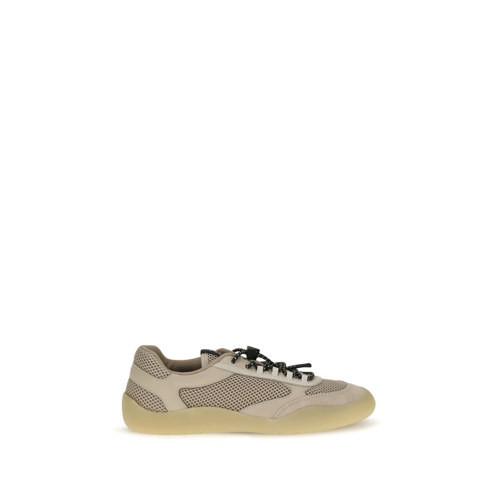 Beige Viscose Athletic Sneakers