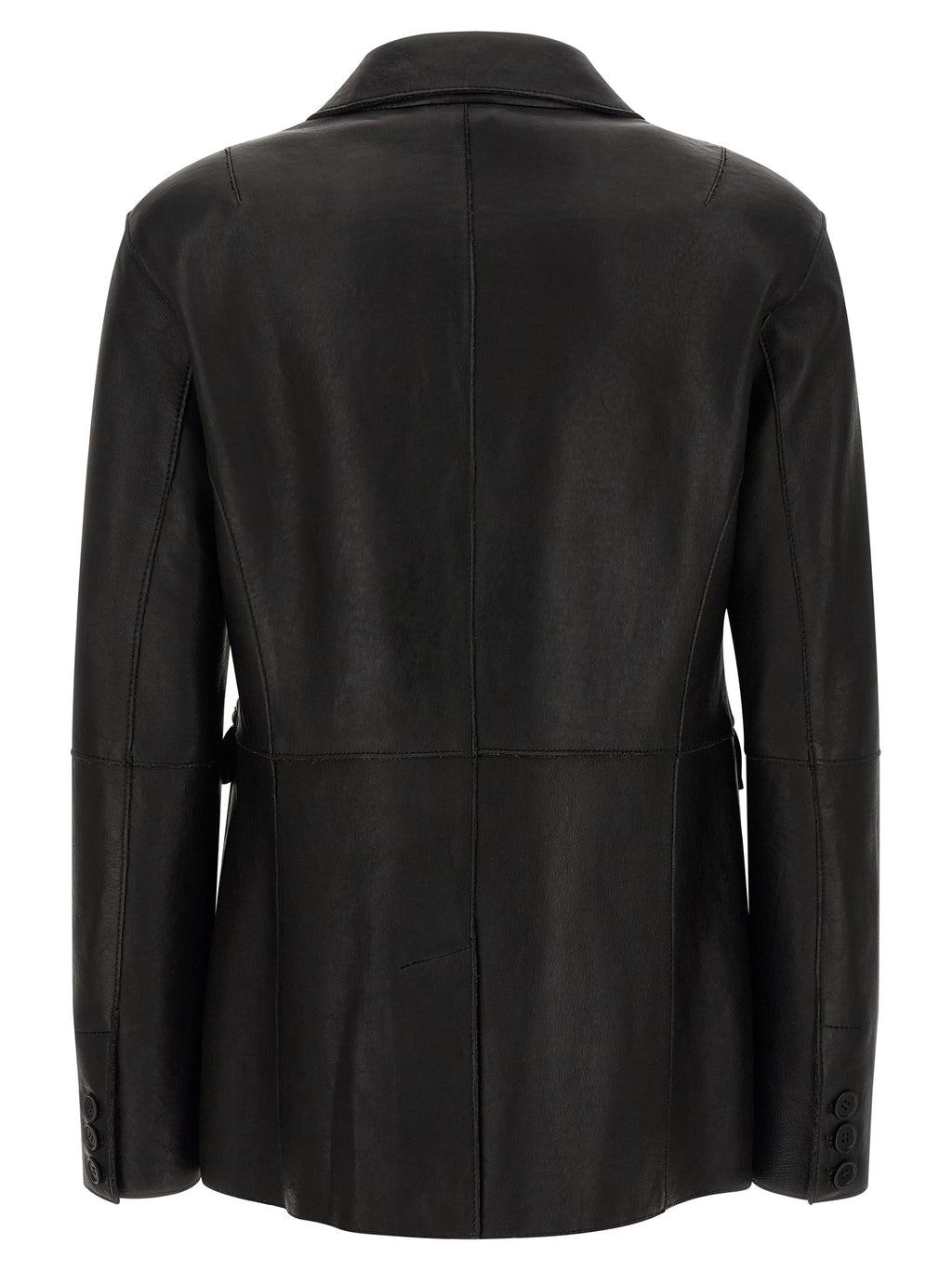 Black Lamb Leather Blazer