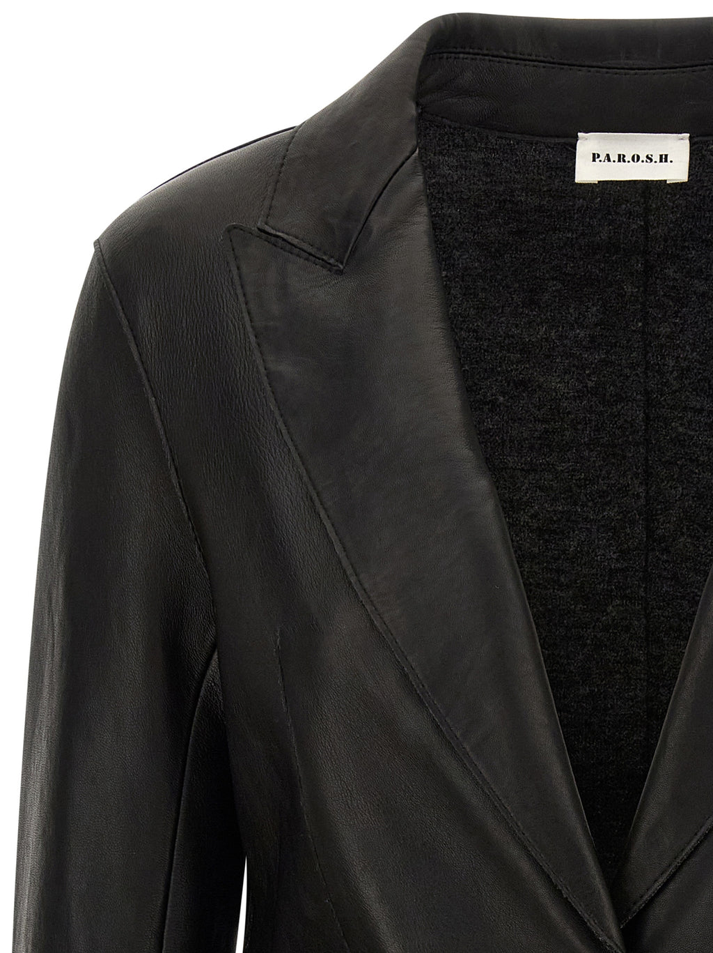 Black Lamb Leather Blazer