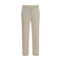 Beige Cotton Dress Pants