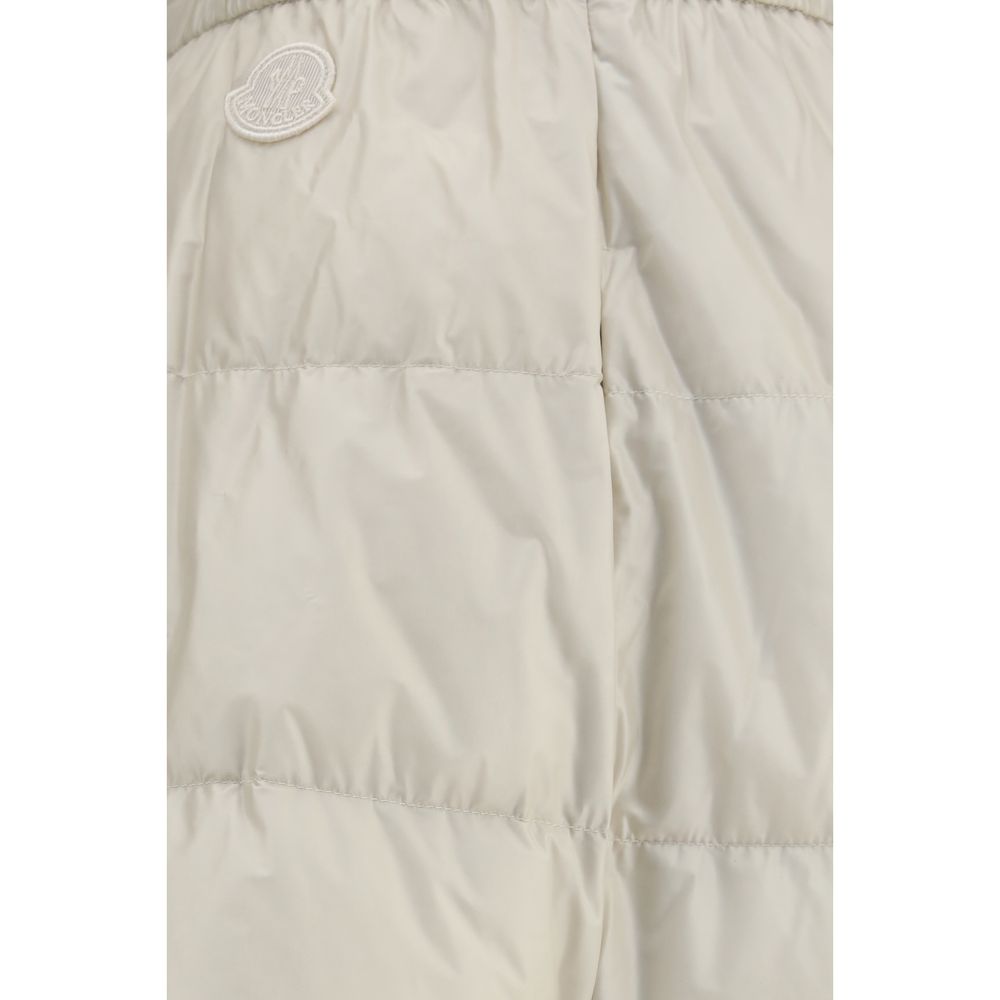 Beige Nylon Midi Skirt