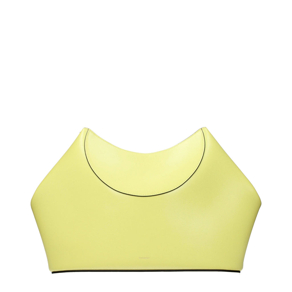 Yellow Leather Clutch Bag