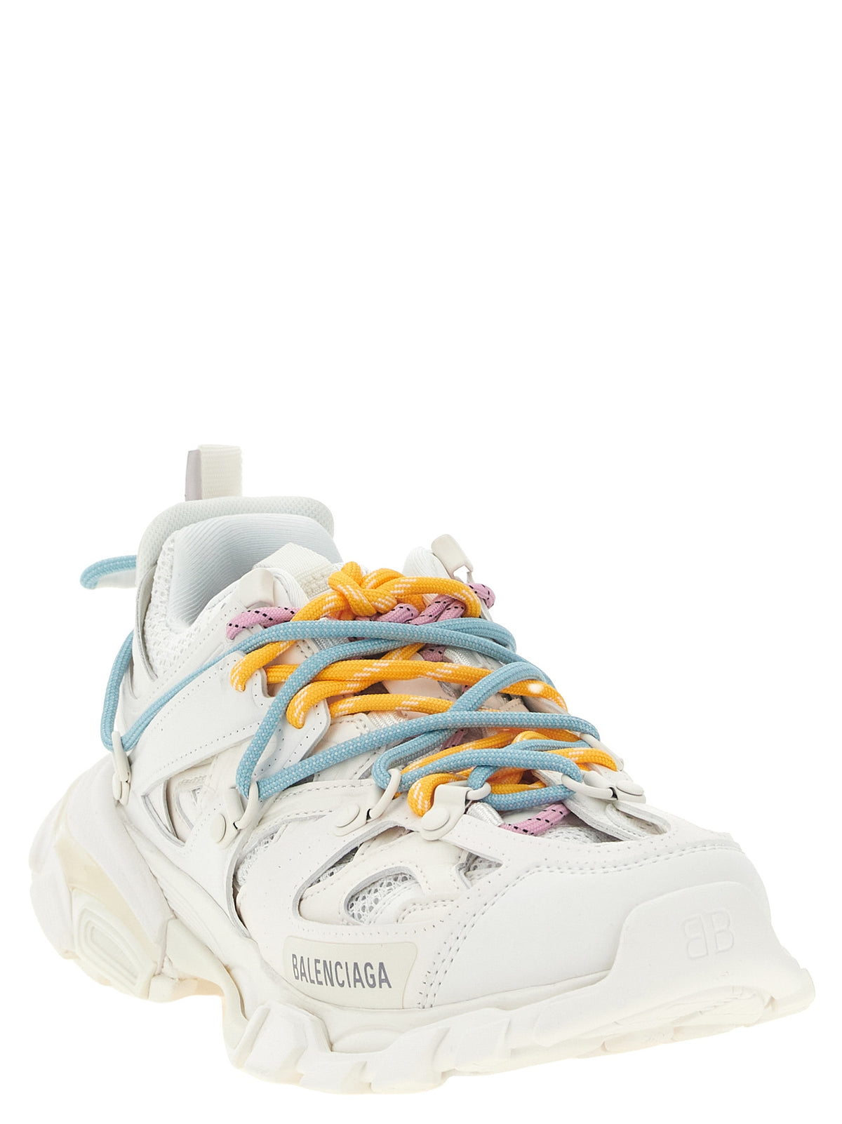 White Polyethylene Athletic Sneakers