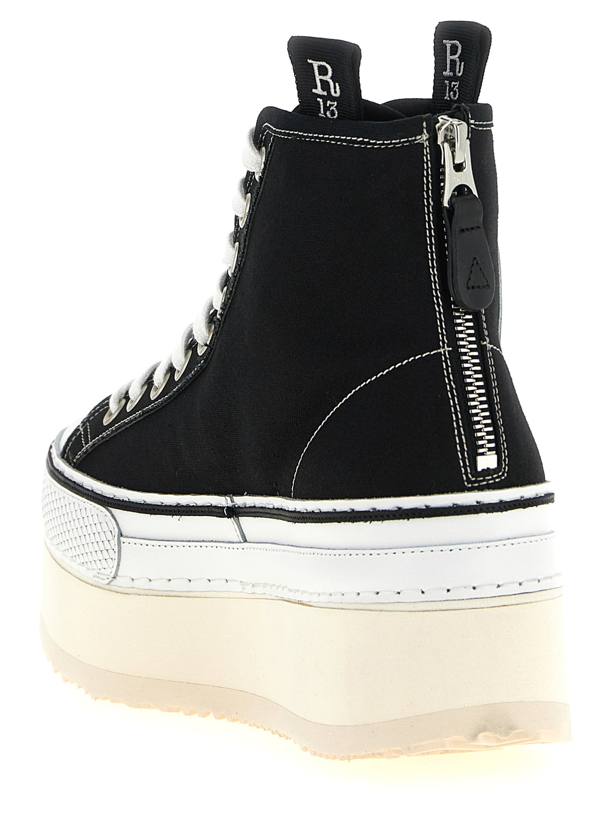 Bicolor Calfskin Platform Sneakers