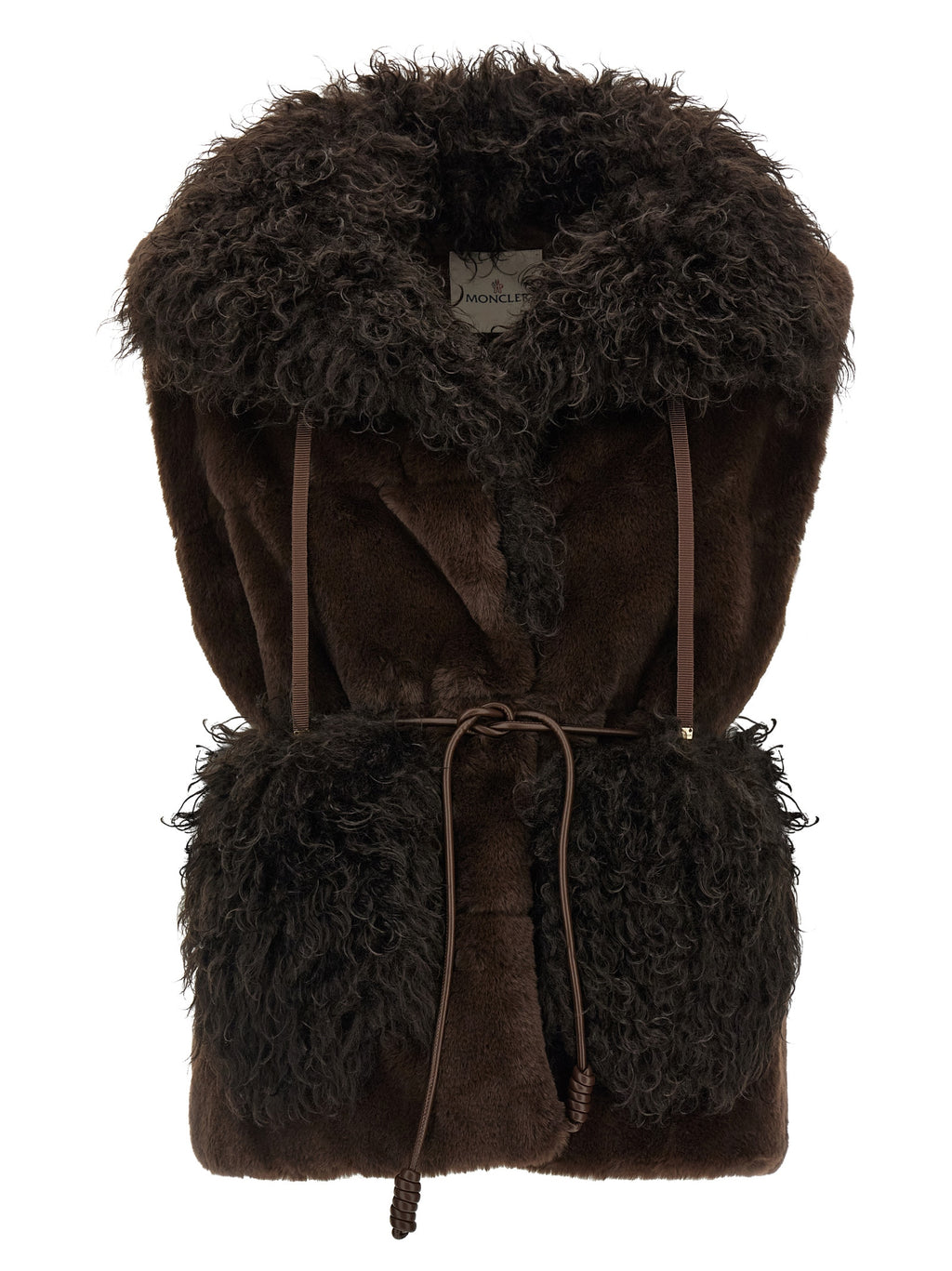 Brown Polyester Shell Jacket