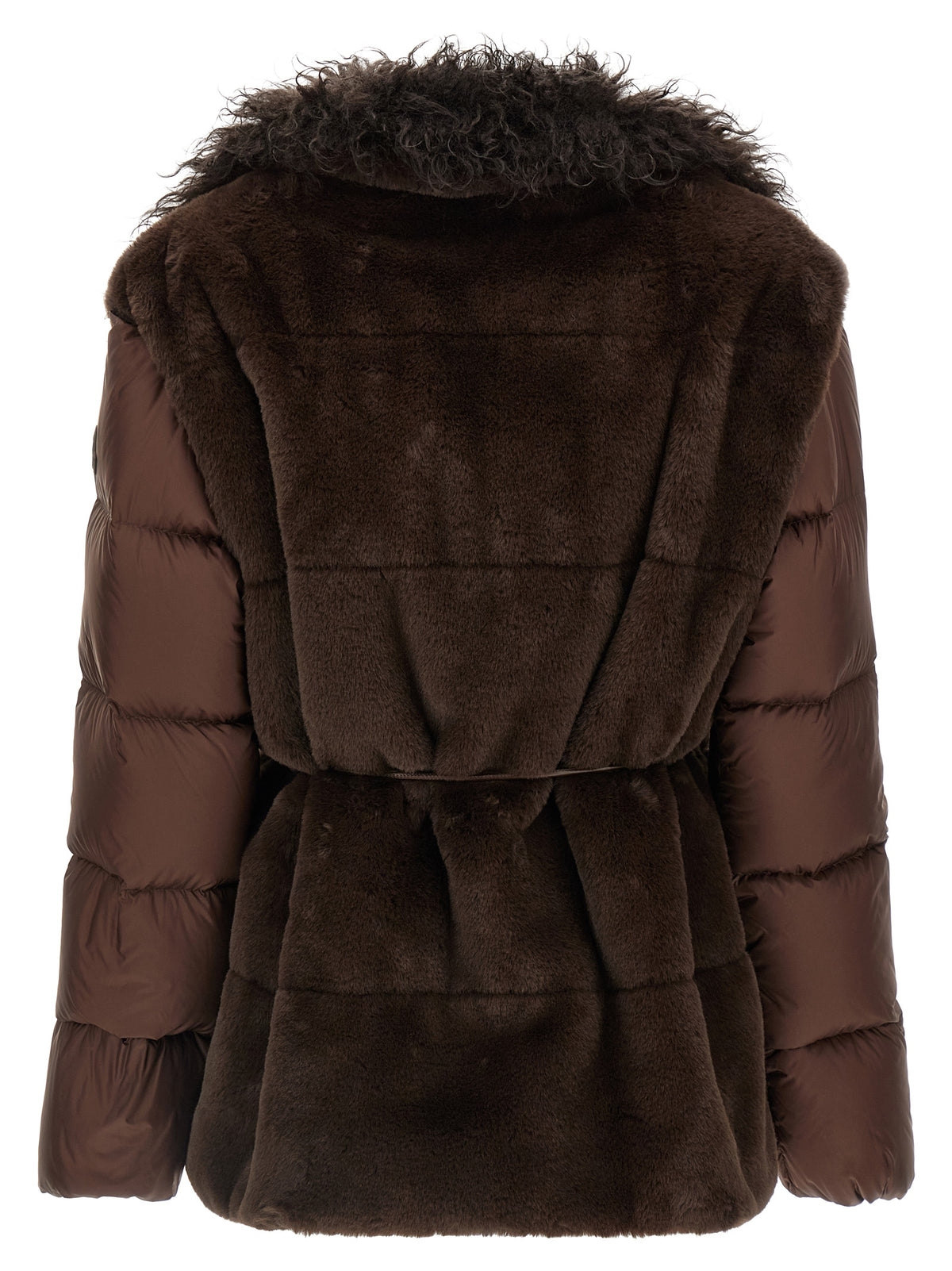 Brown Polyester Shell Jacket