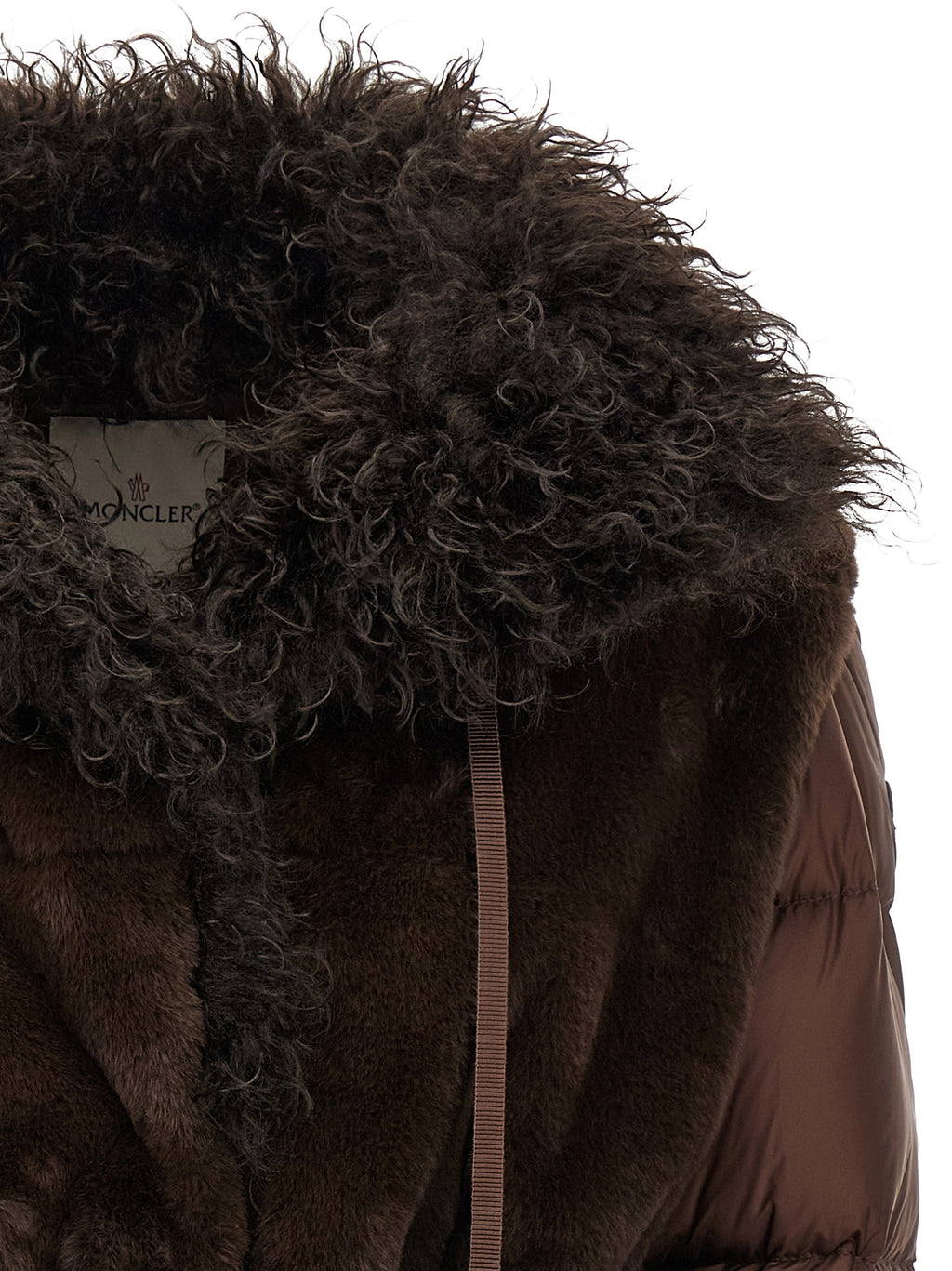 Brown Polyester Shell Jacket