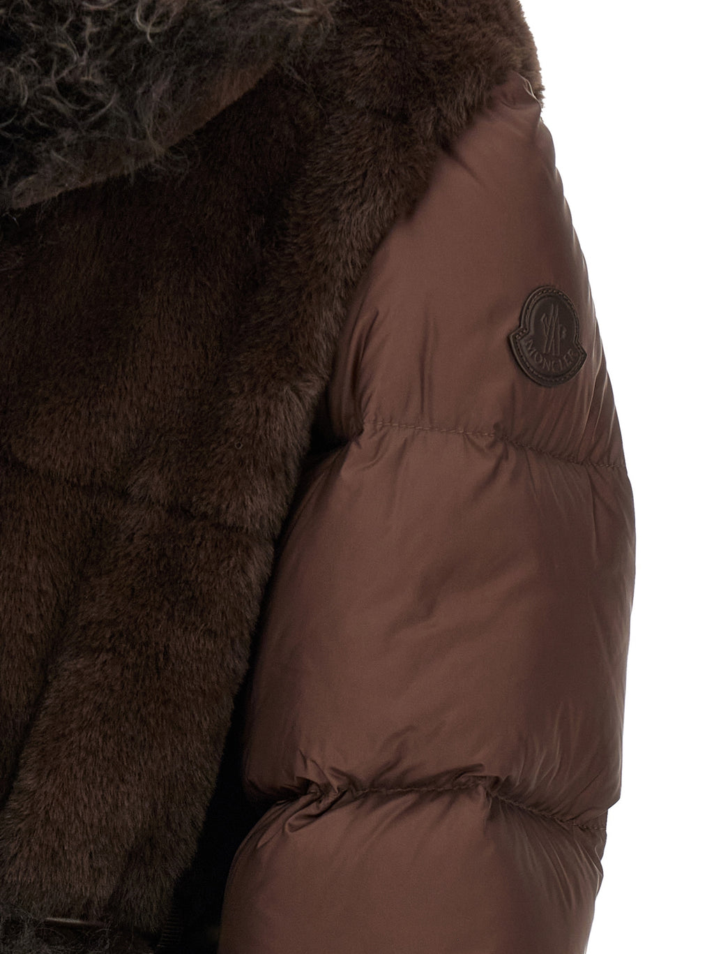 Brown Polyester Shell Jacket