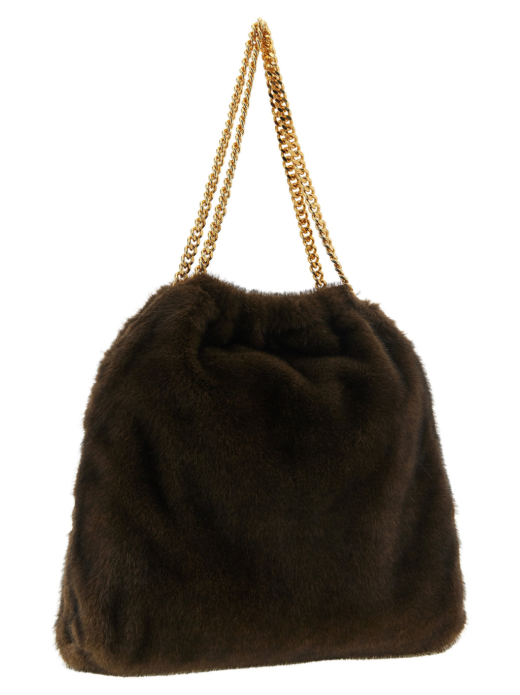 Brown Polyester Shoulder Bag