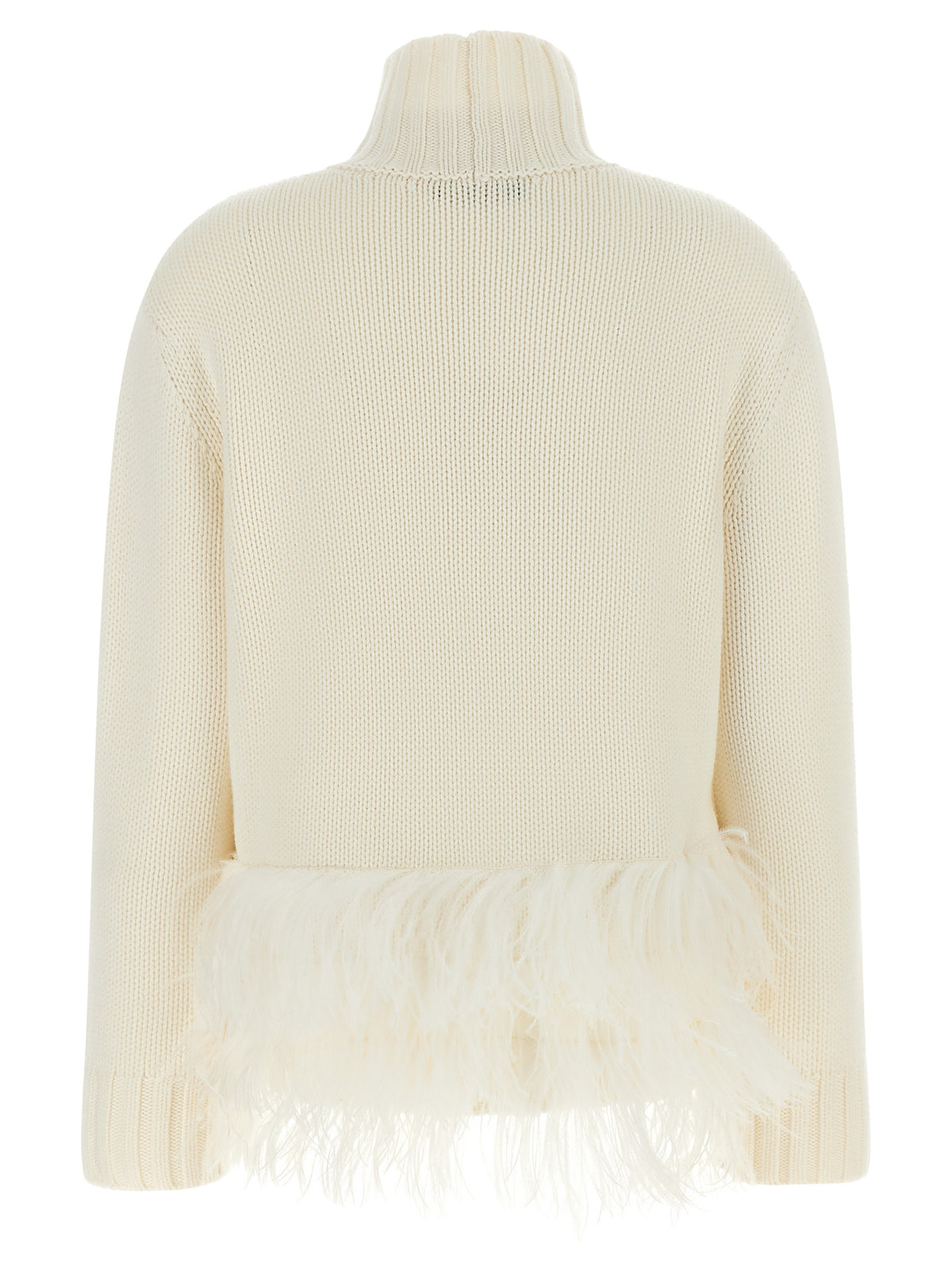 White Virgin Wool Cardigan