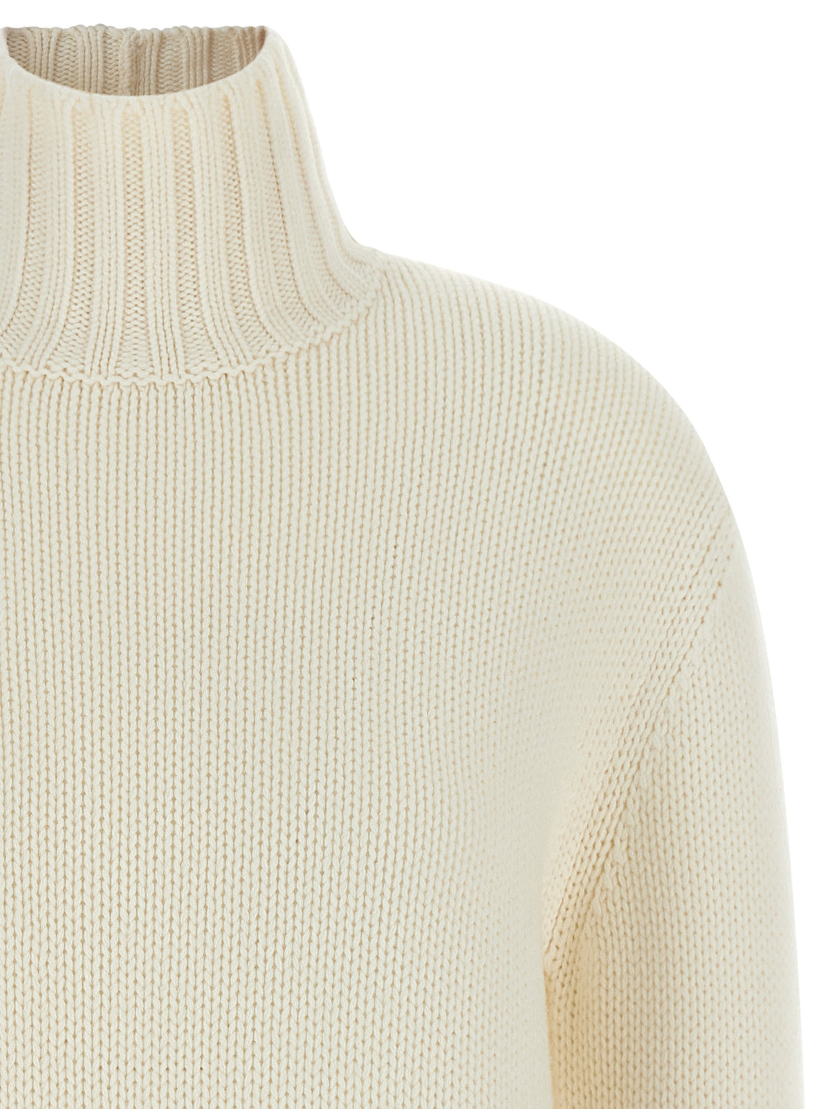White Virgin Wool Cardigan