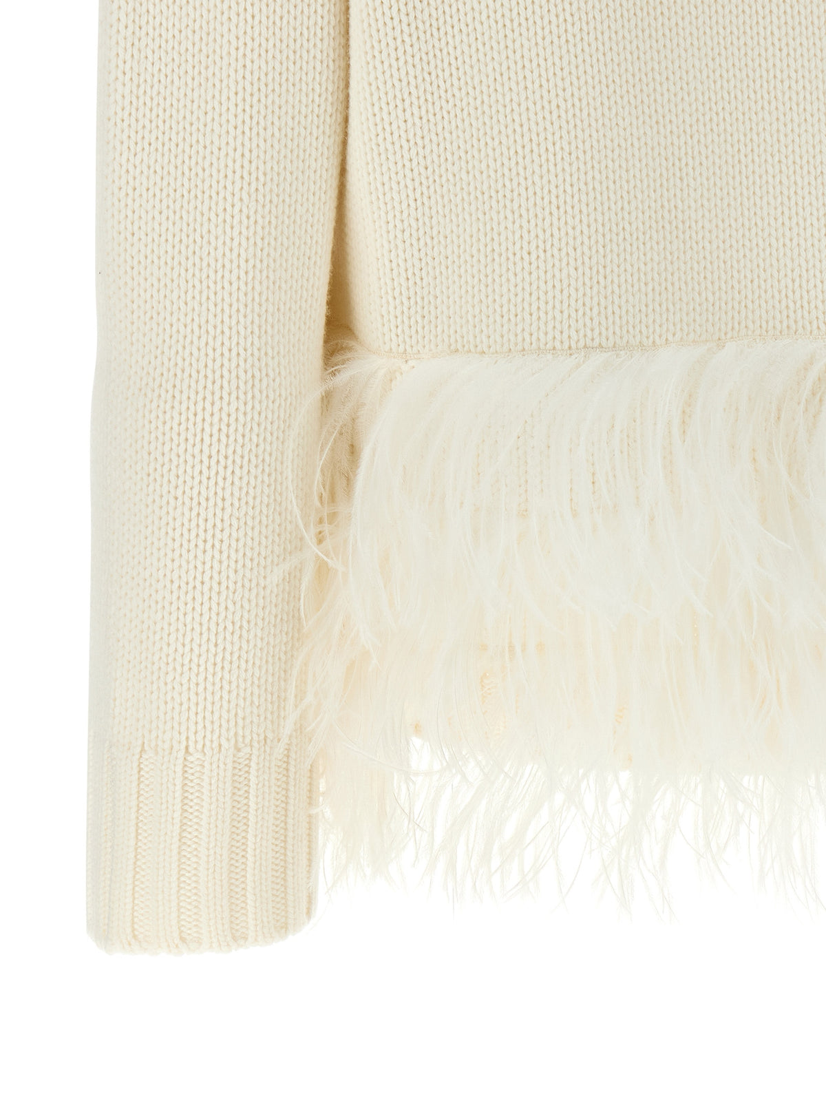 White Virgin Wool Cardigan