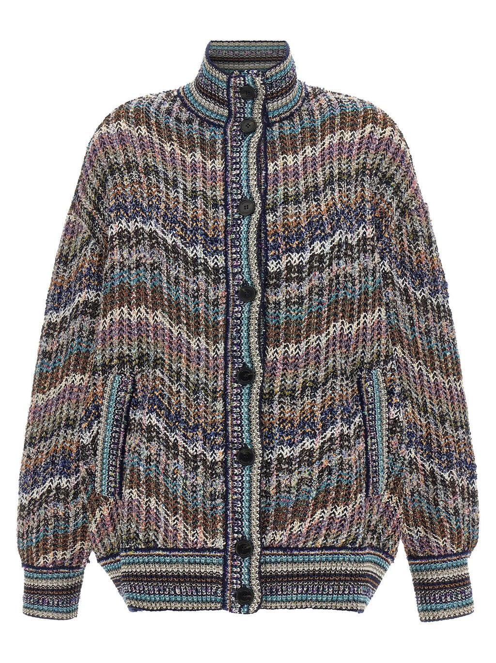 Multicolor Polyamide Cardigan