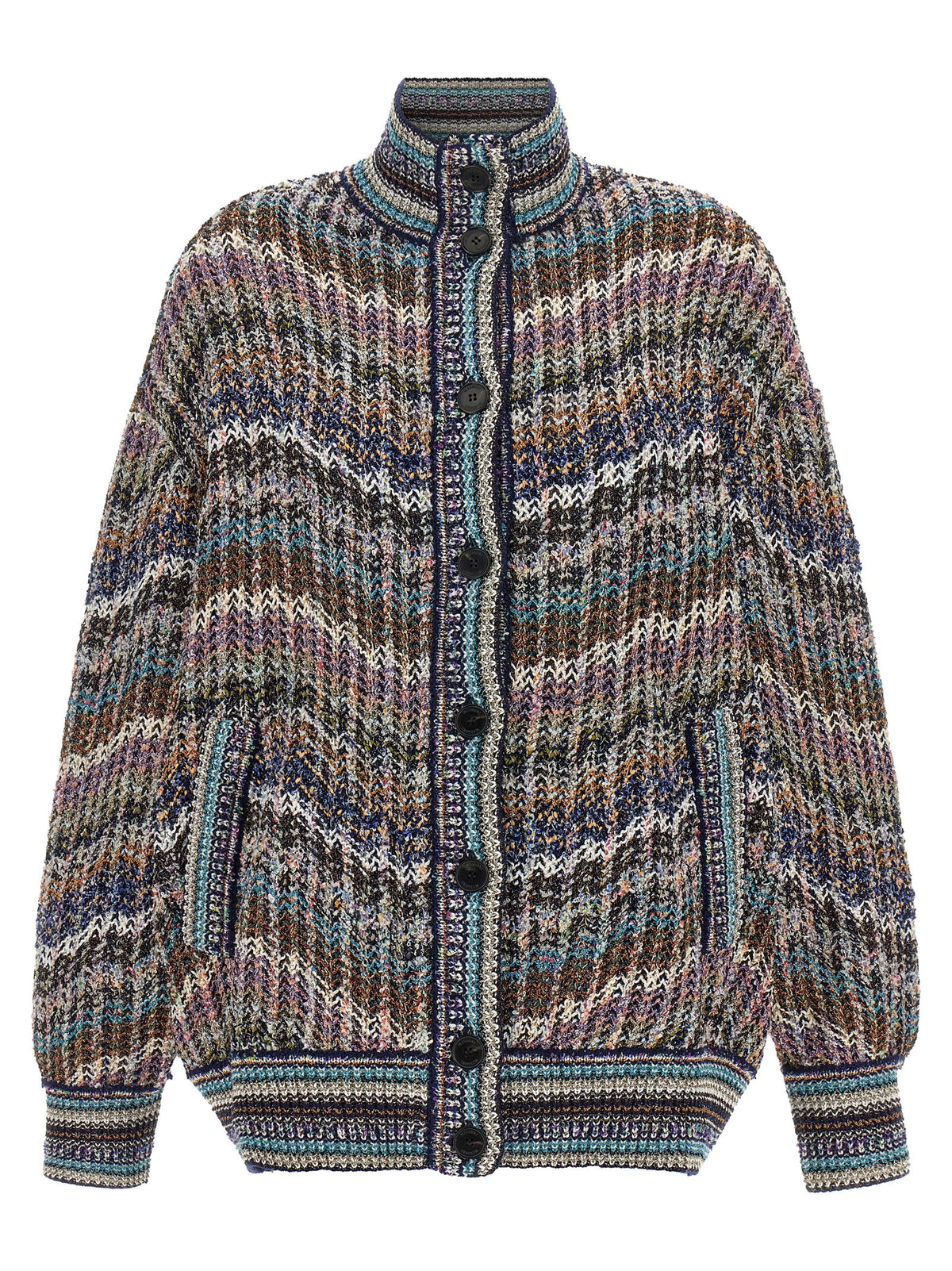 Multicolor Polyamide Cardigan