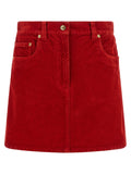 Red Cotton Long Skirt