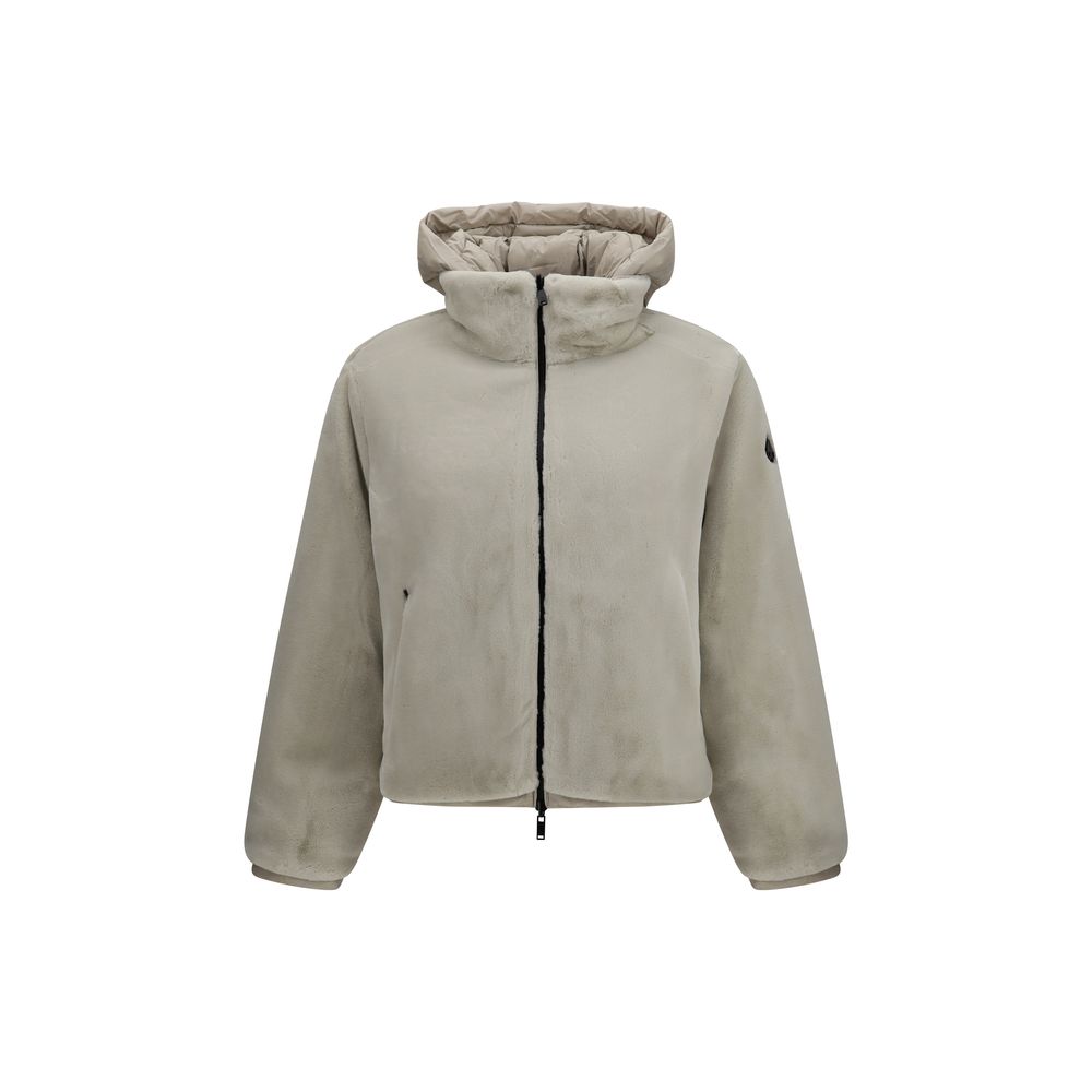 Beige Nylon Full-Length Jacket