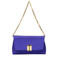 Purple Satin Clutch Bag