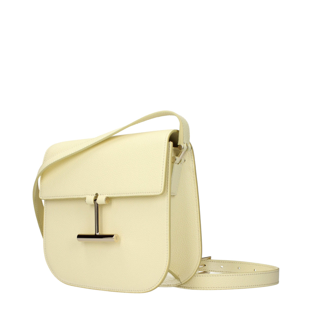Yellow Leather Crossbody Bag