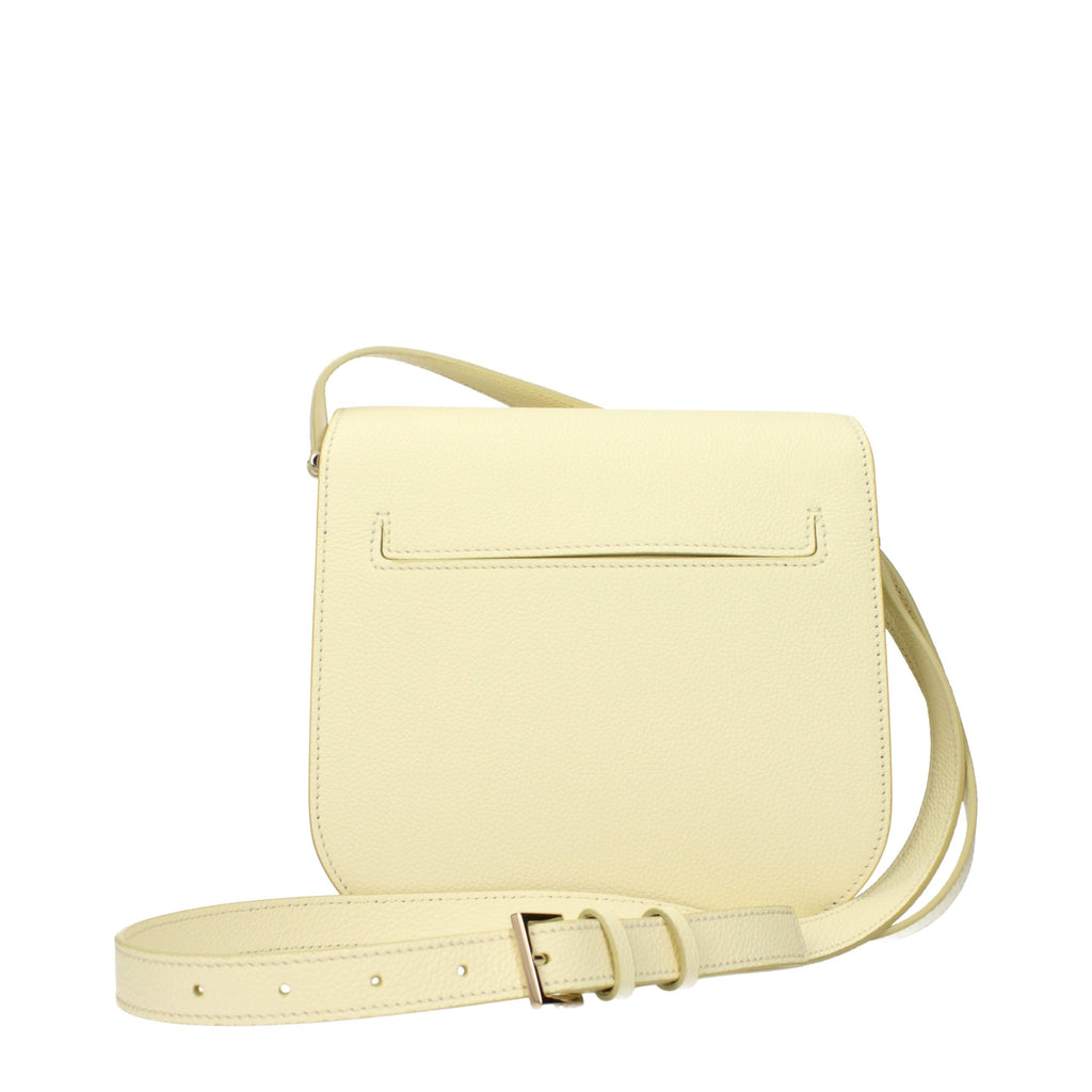 Yellow Leather Crossbody Bag