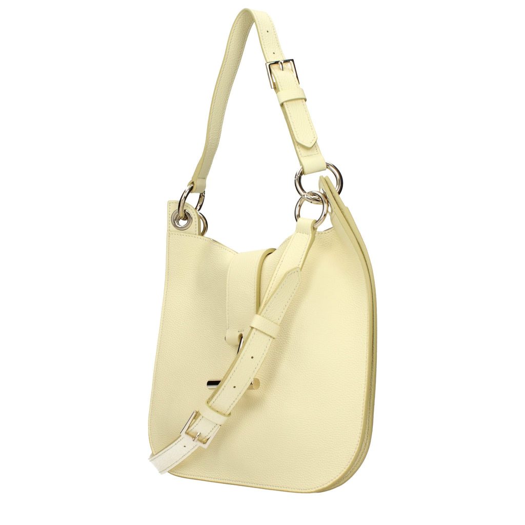 Yellow Leather Shoulder Bag