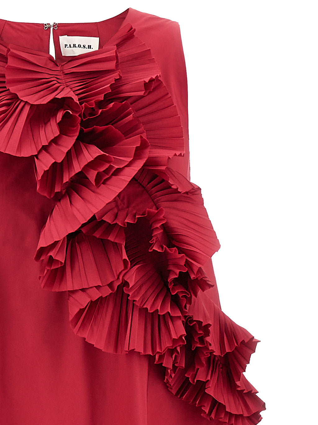 Fuchsia Polyester Long Dress