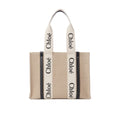 Beige Linen Tote Bag