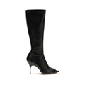 Black Napa Leather / Calf Bos Taurus High Heel Boots