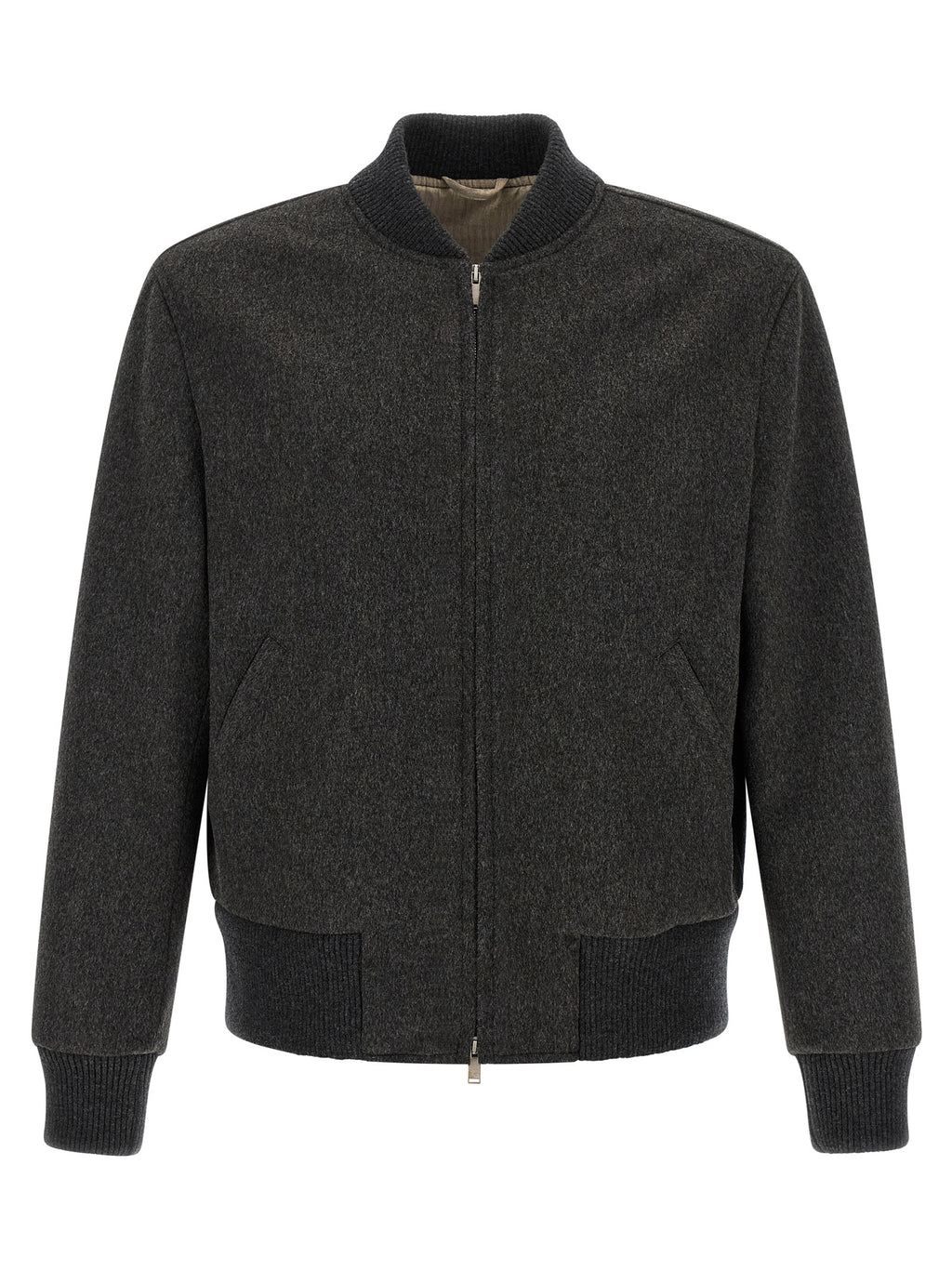Gray Virgin Wool Bomber