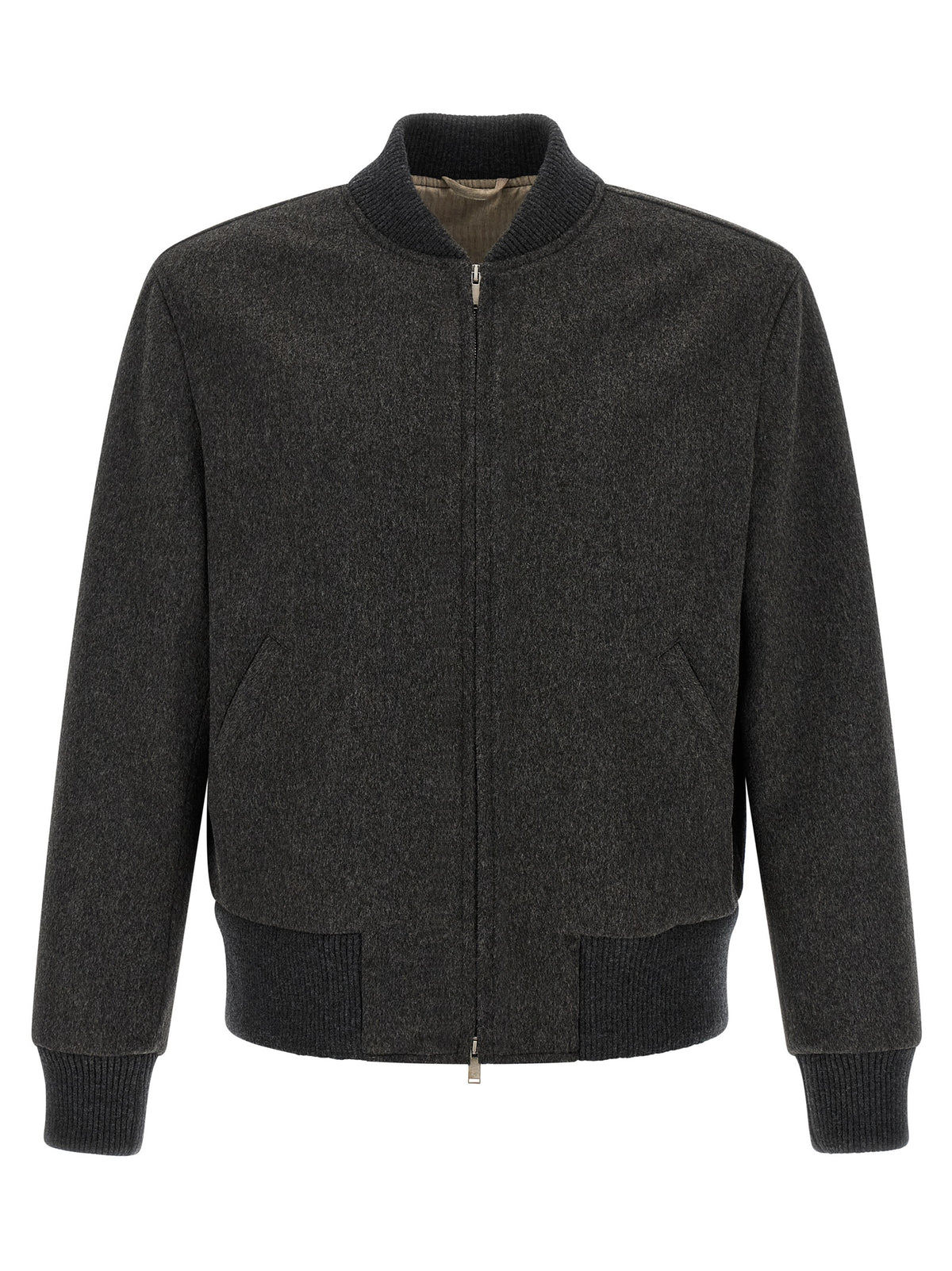 Gray Virgin Wool Bomber