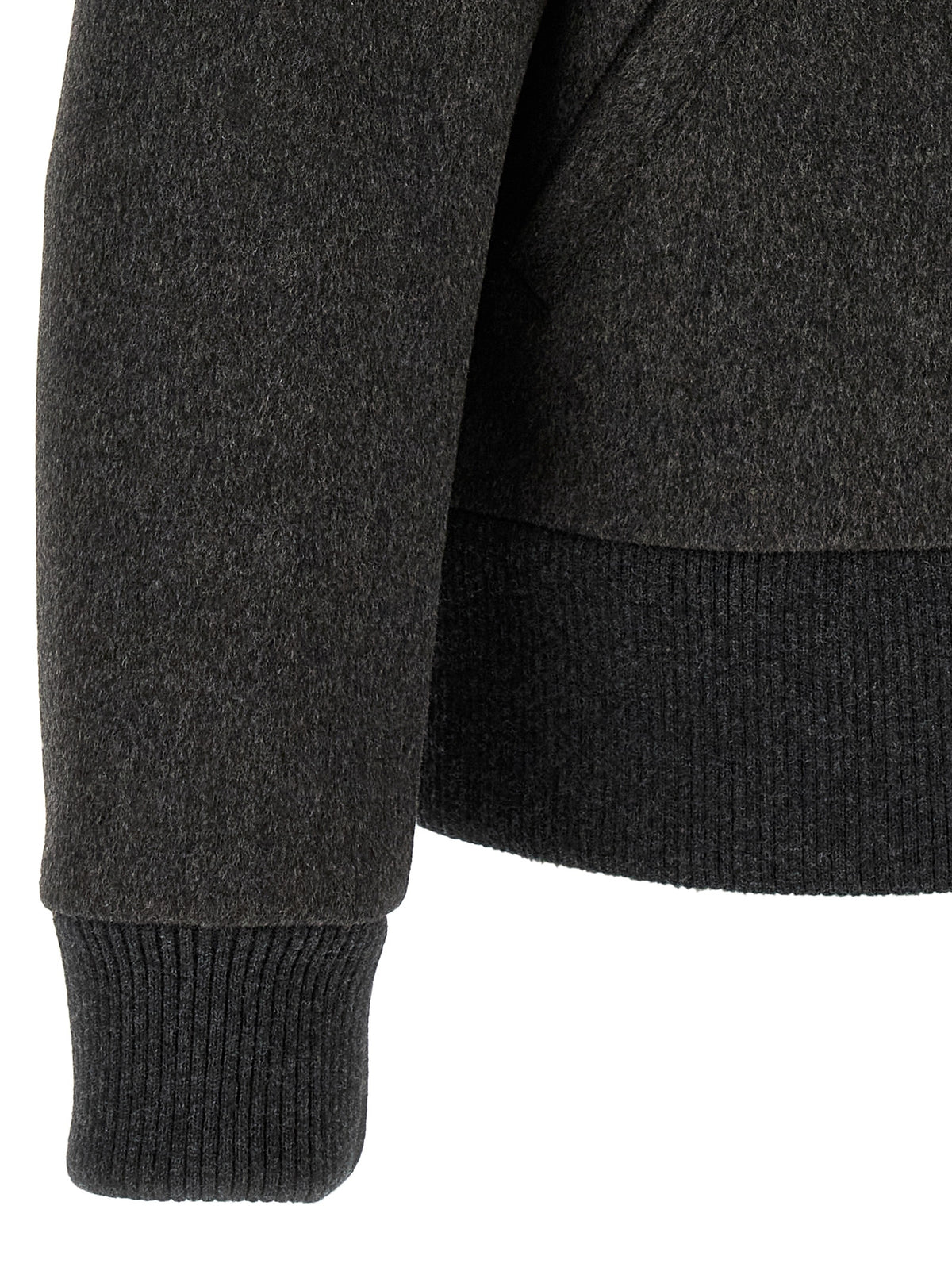 Gray Virgin Wool Bomber