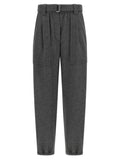 Gray Virgin Wool Cargo Pants