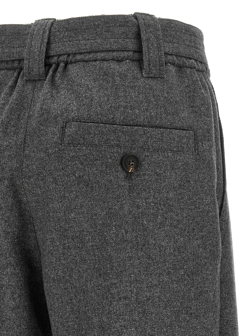 Gray Virgin Wool Cargo Pants