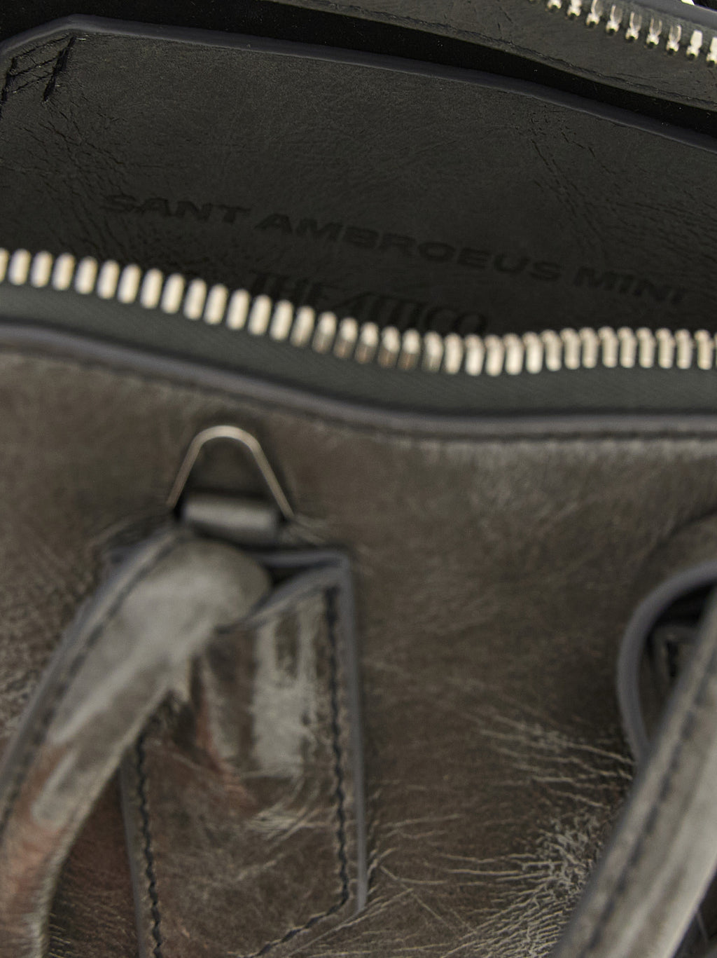 Gray Calfskin Handbag