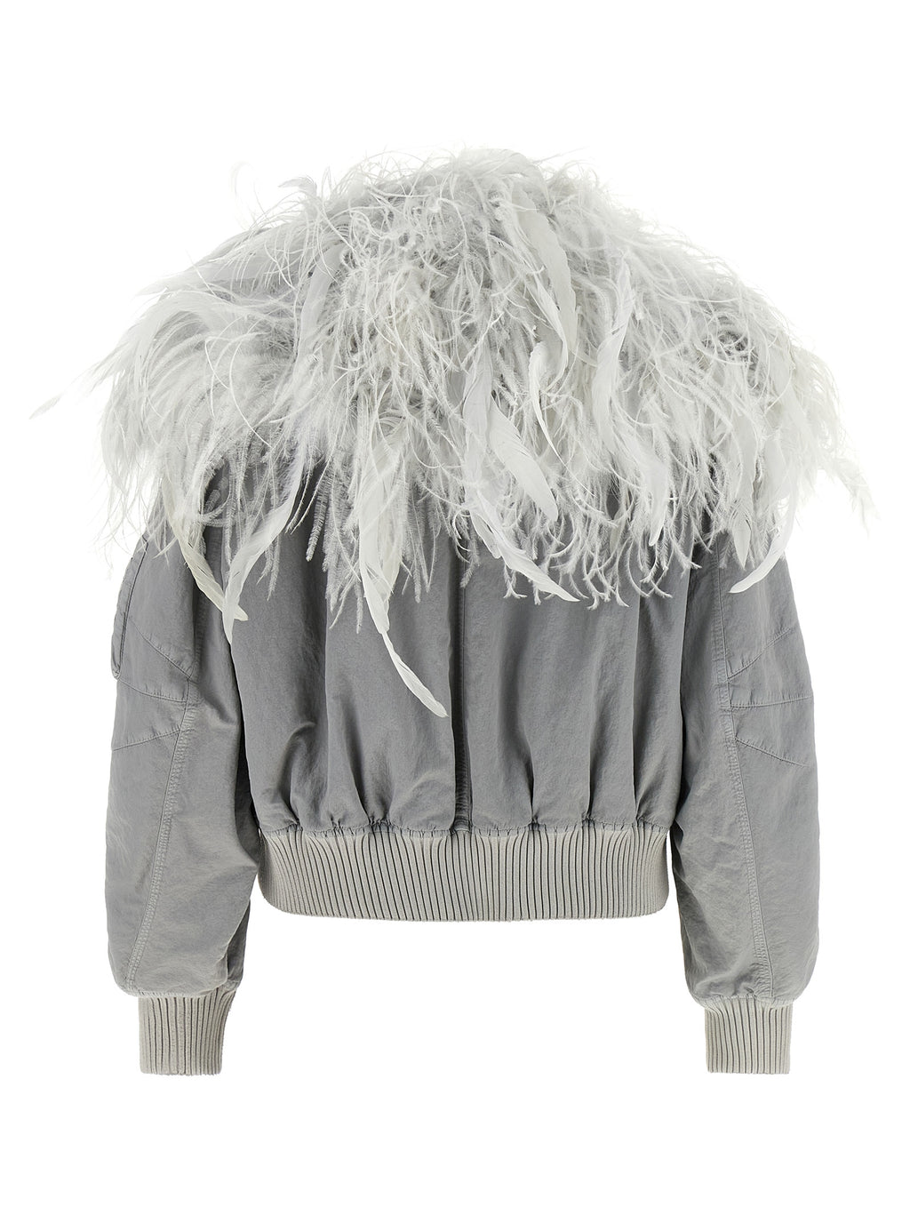 Gray Polyamide Bomber