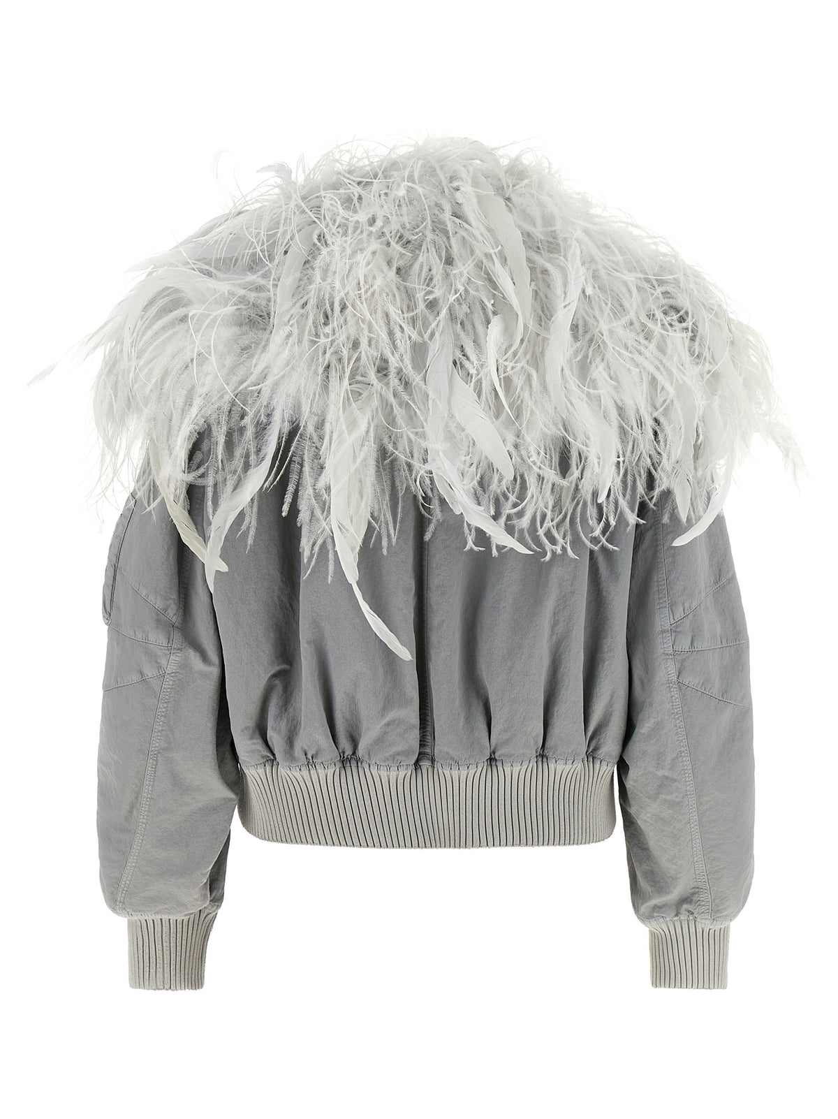 Gray Polyamide Bomber