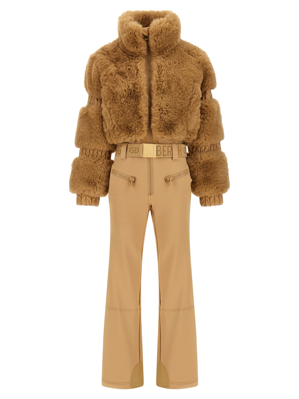 Beige Polyester Jumpsuit