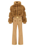 Beige Polyester Jumpsuit