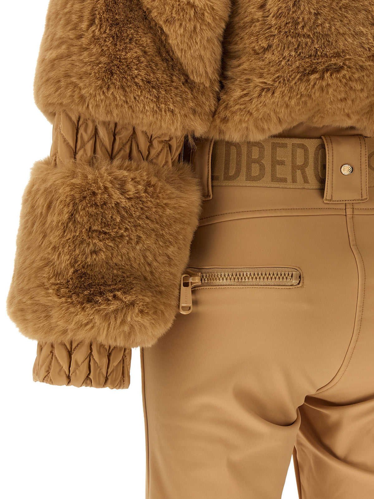Beige Polyester Jumpsuit