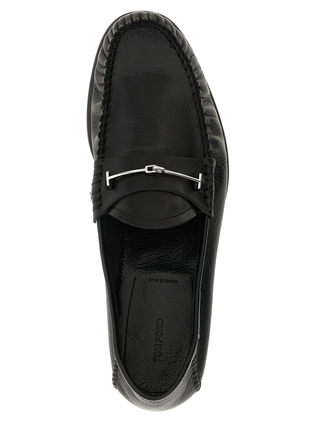 Black Goatskin Slip-On Loafers